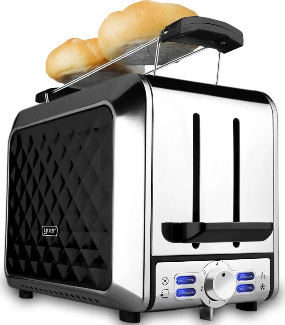 Toster Yoer TOSTER Opiekacz do chleba RUSZT NA BUŁKI Czarny TOSTY Grzanki 925W SANDWICH - Diamond T01BK