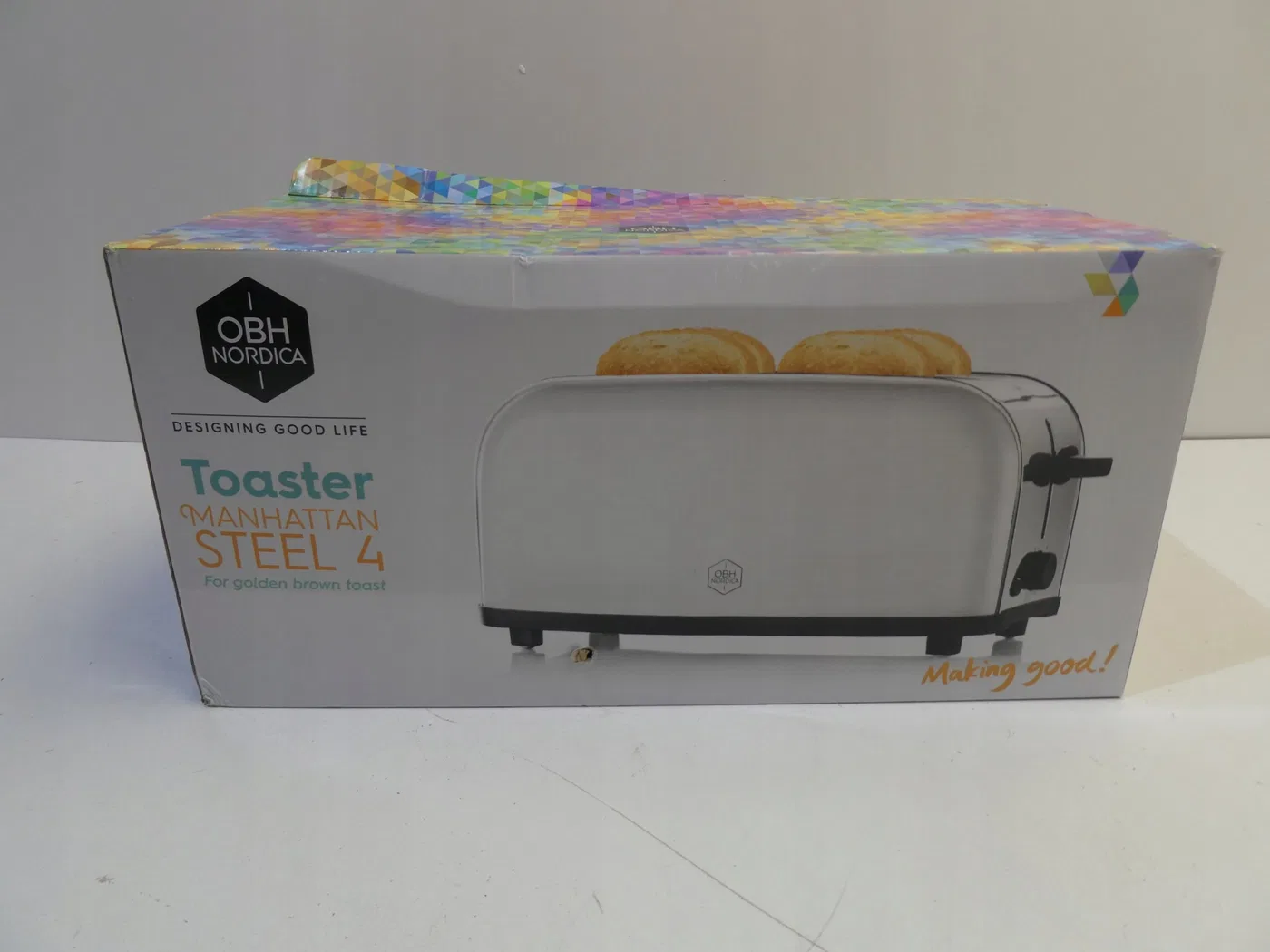 OBH Nordica Manhattan Steel toaster, 4 slices, steel