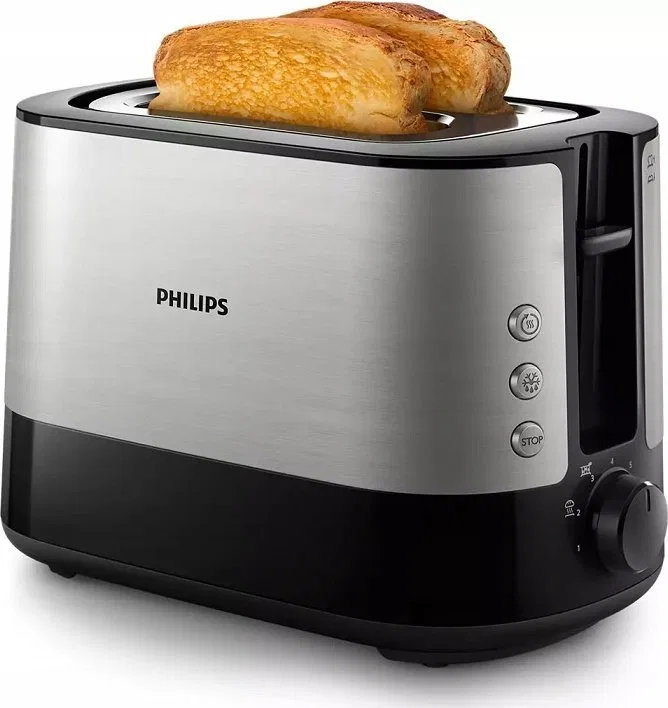 Toster Philips Philips | Toaster | HD2635/90 Viva Collection | Number of slots 2 | Housing material Metal/Plastic | Stainless St