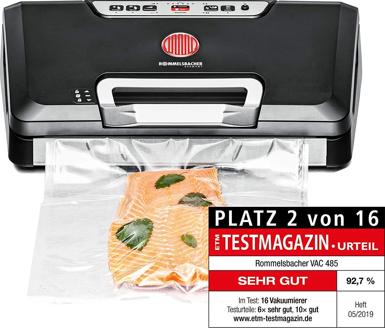 Rommelsbacher Rommelsbacher VAC vacuum sealer 485 (black / silver)