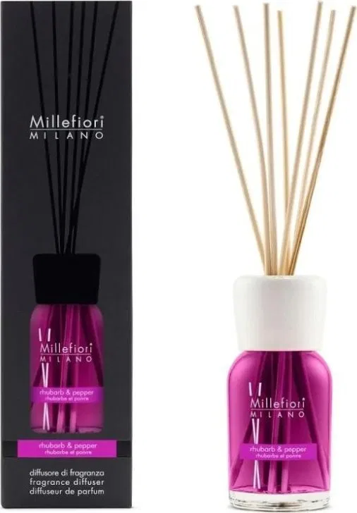 Dyfuzor zapachowy Grupa Zachodnia MM MILLEFIORI MILANO Pałeczki zapachowe 250 ml Rhubarb & Pepper