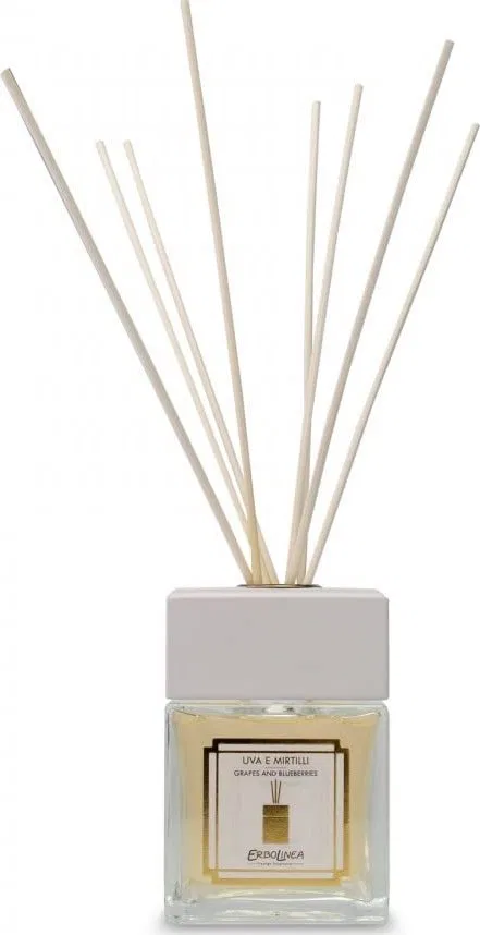 Dyfuzor zapachowy Aromika Erbolinea Kvapas namams su lazdelėmis Uva E Mirtilli, 200 ml ERBAMBMIRTIL200