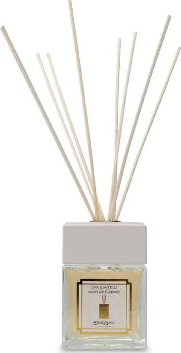 Dyfuzor zapachowy Aromika Erbolinea Kvapas namams su lazdelėmis Uva E Mirtilli, 100 ml ERBAMBMIRTIL100