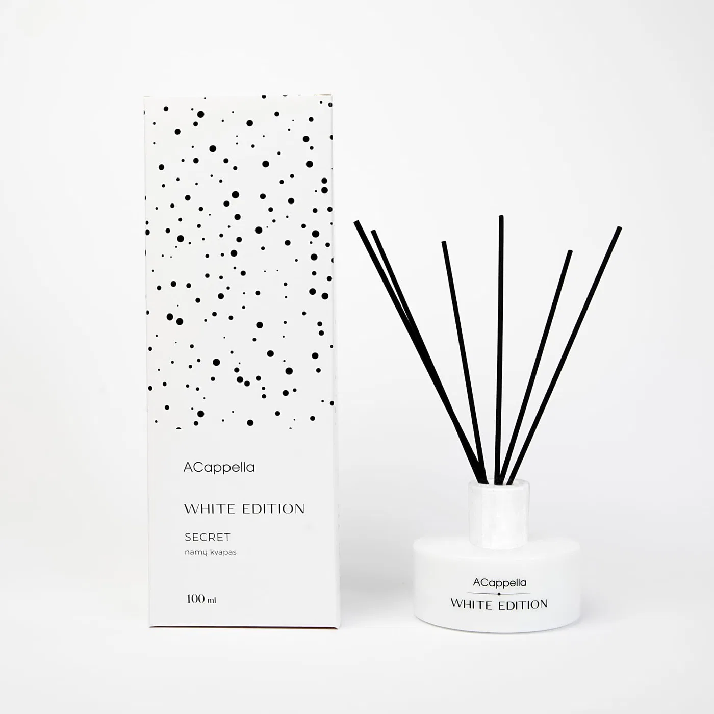 Home fragrance with sticks ACAPPELLA WHITE EDITION SECRET, 100 ml
