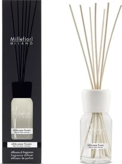 Dyfuzor zapachowy Grupa Zachodnia MM MILLEFIORI MILANO Pałeczki zapachowe 100 ml White Paper Flowers