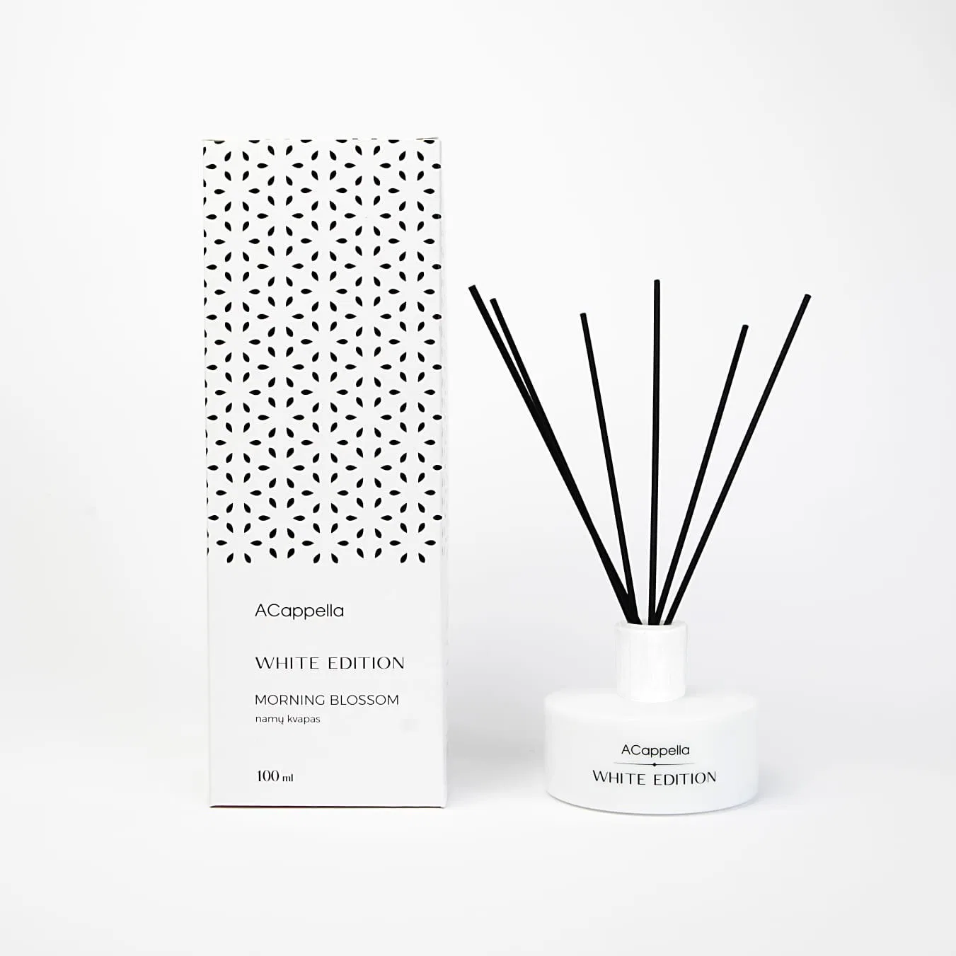 Home fragrance with sticks ACAPPELLA WHITE EDITION MORNING BLOSSOM, 100 ml