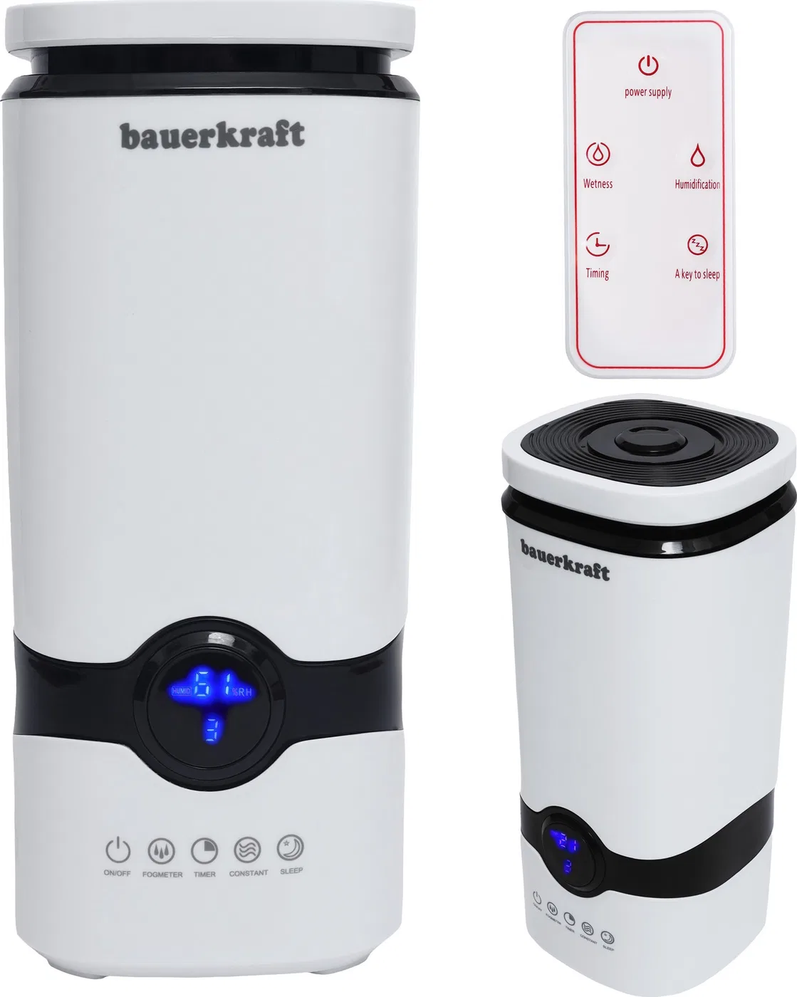Nawilżacz powietrza filtr odkamieniający pilot timer Bauerkraft