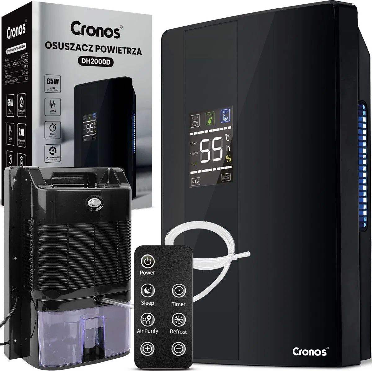 Cronos Osuszacz powietrza Cronos DH2000D 2L Czarny