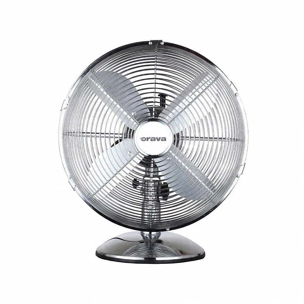 Orava SF-100 X stolní oscilující ventilátor, 3 stupně rychlosti, oscilace doprava a doleva, stříbrná