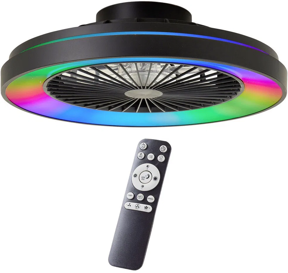 LED fan light BRILLIANT MAZZARO 40W CCT3000-6500K RGB 4700lmO48cm with remote control