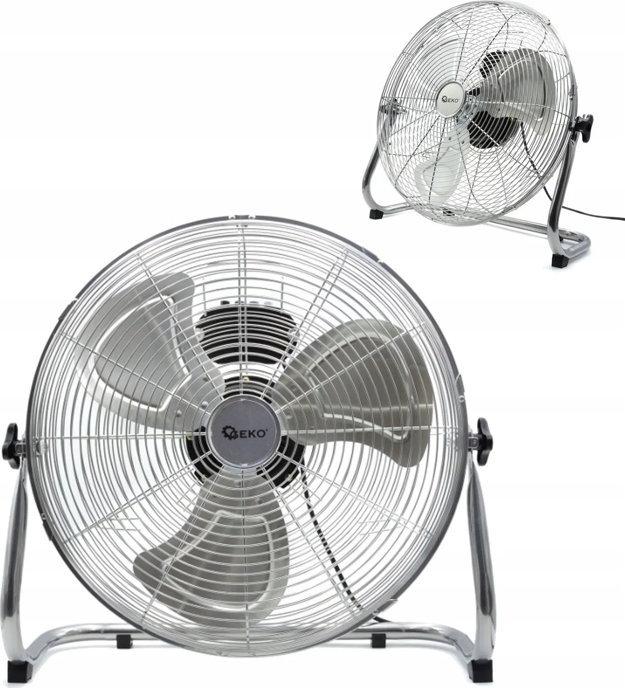 Wentylator Geko WENTYLATOR PODŁOGOWY 45CM STAL INOX (1) G80471 GEKO