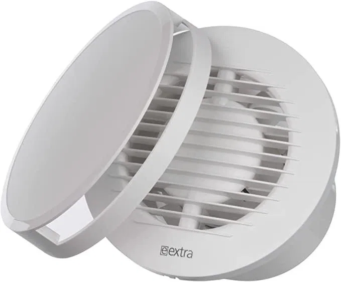 Household fan EUROPLAST E-Extra EAT100S, d100 mm, with cover, ball bearing, with timer