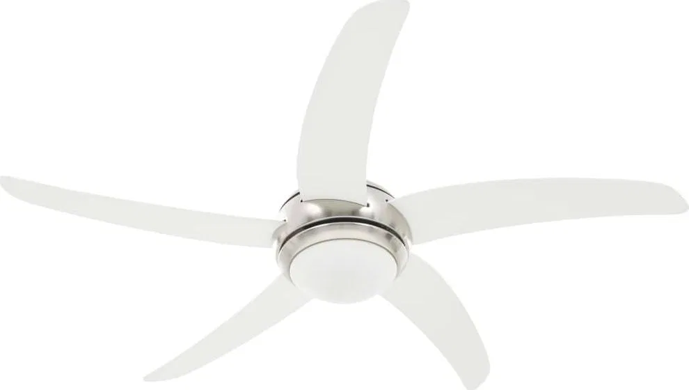 Wentylator vidaXL Sufitowy z lampą 128 cm biały