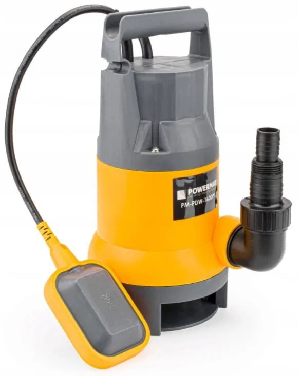 Pompa zatapialna z pływakiem do wody czystej brudnej szamba 1600W Powermat PM-PDW-1600PT