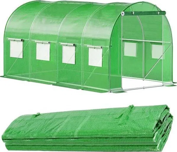 Springos Folia na tunel ogrodowy 4,5x2x2 m zapasowe poszycie na szklarnię UV-4 140gs/m zielone UNIWERSALNY
