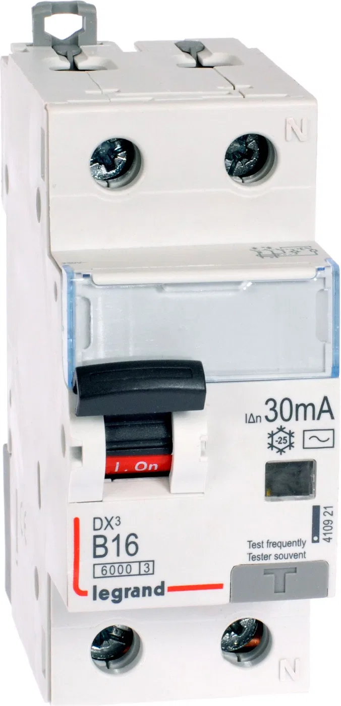 Legrand Wyłącznik różnicowo-nadprądowy 2P 16A B 0,03A typ AC P312 - 410921