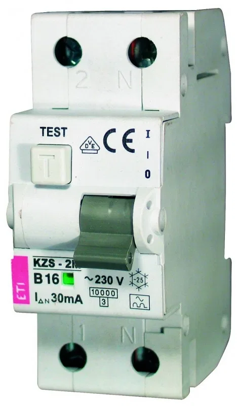 Eti-Polam Wyłącznik różnicowo-nadprądowy KZS-2M 2P 16A B 0,03A typ AC - 002173104
