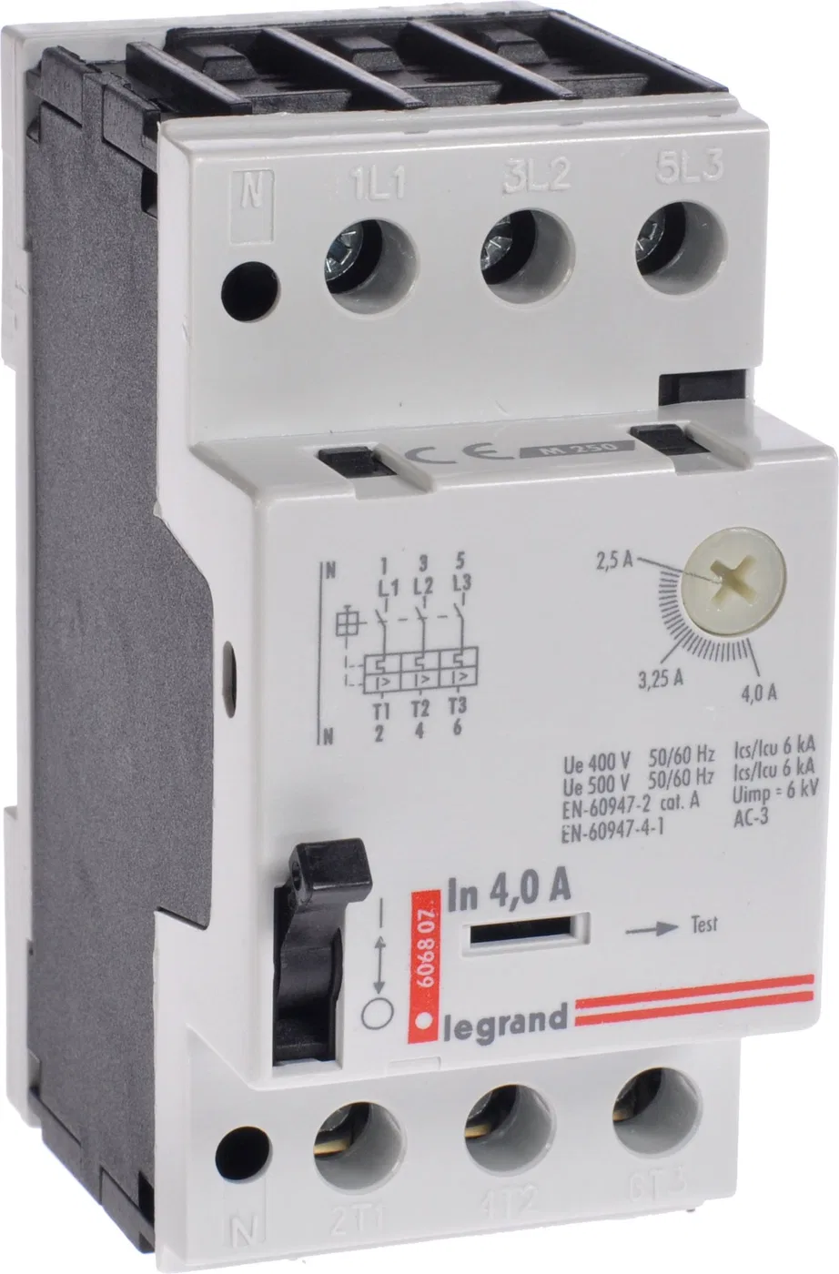 Legrand Wyłącznik silnikowy 3P 1,5kW 2,5-4A M 250 4 606807