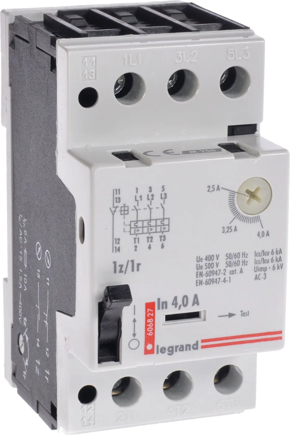 Legrand Wyłącznik silnikowy 3P 1,5kW 2,5-4A M250 1Z/1R 4 606827
