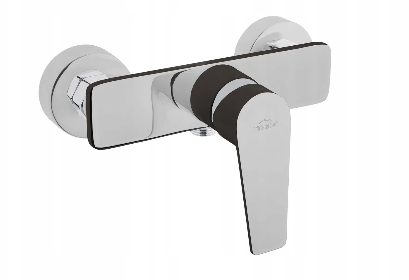 Invena bateria natryskowa Dokos czarny/chrom BN-19-004-V