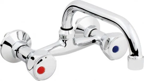 Bateria umywalkowa Hydroland Standard ścienna chrom (5900238565102)