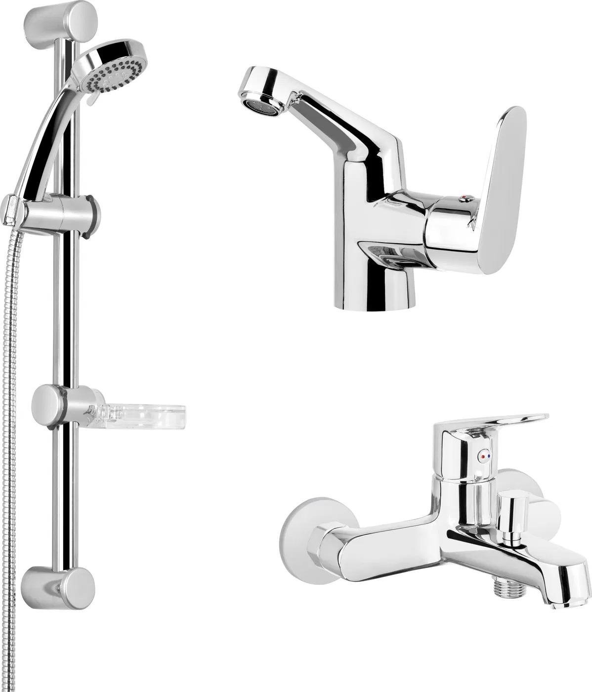 Bateria umywalkowa Deante Deante Chaber Komplet 3w1