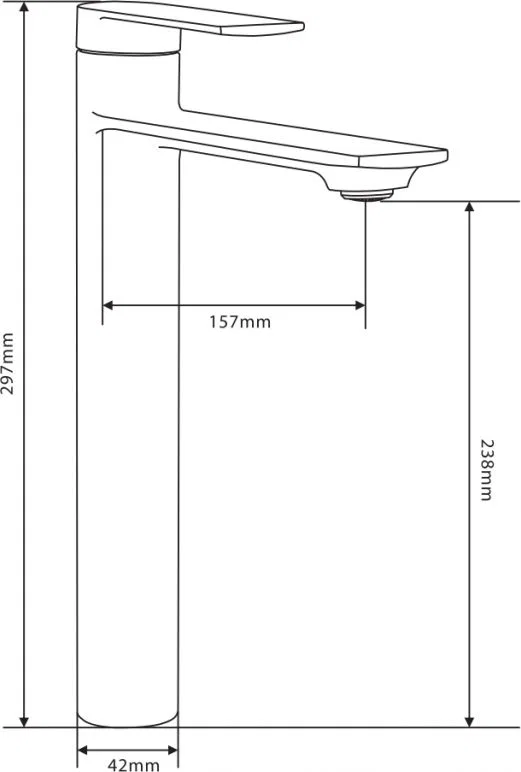 Bateria umywalkowa Mexen Zero stojąca chrom
