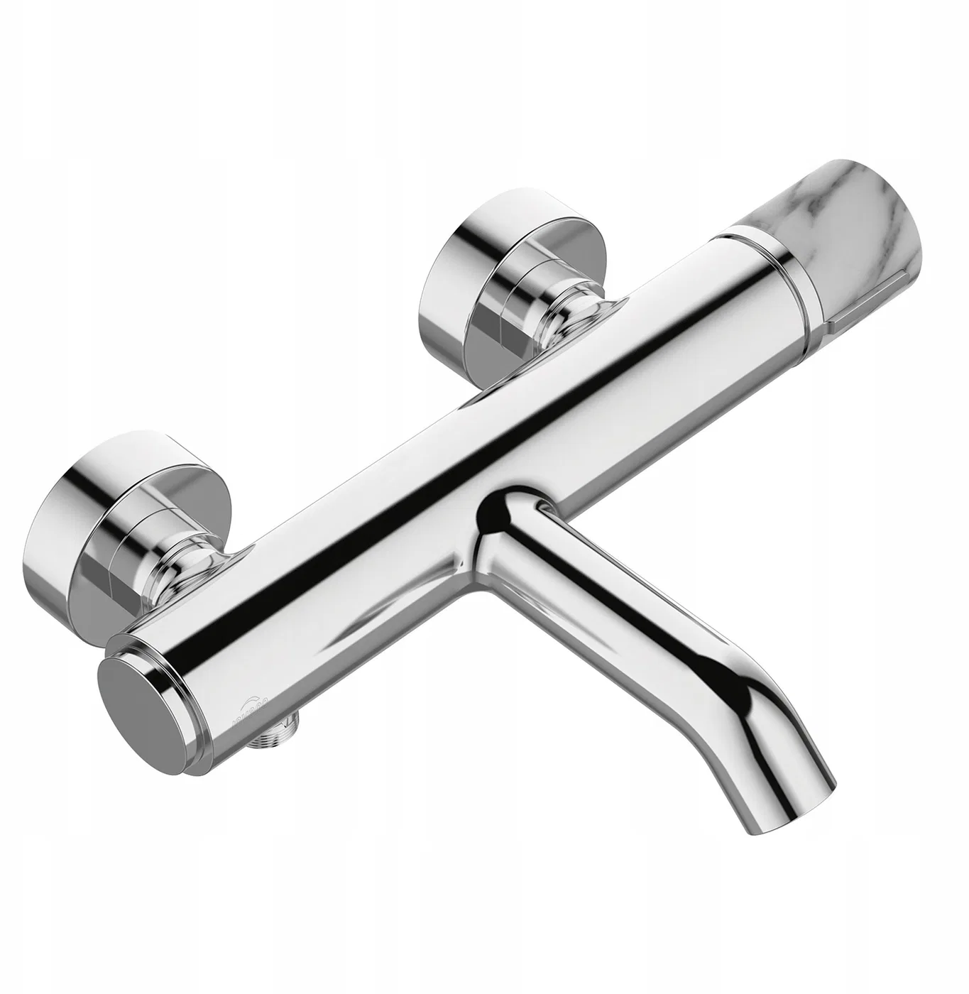 Bathroom faucet INVENA GABRO PLUS, chrome, with marble handle