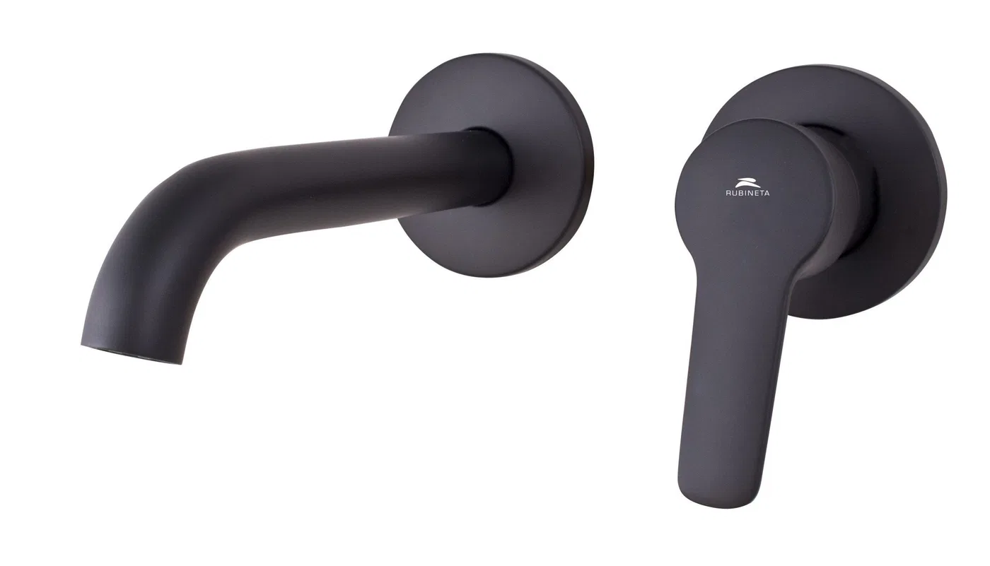 Concealed bath and washbasin faucet RUBINETA TORINO-1F, black