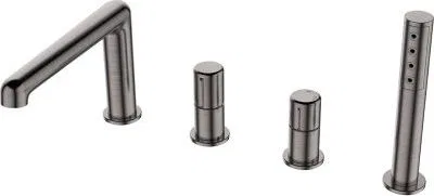Bateria wannowa Laveo Pretto 4-otworowe grafit (BAO_914D)