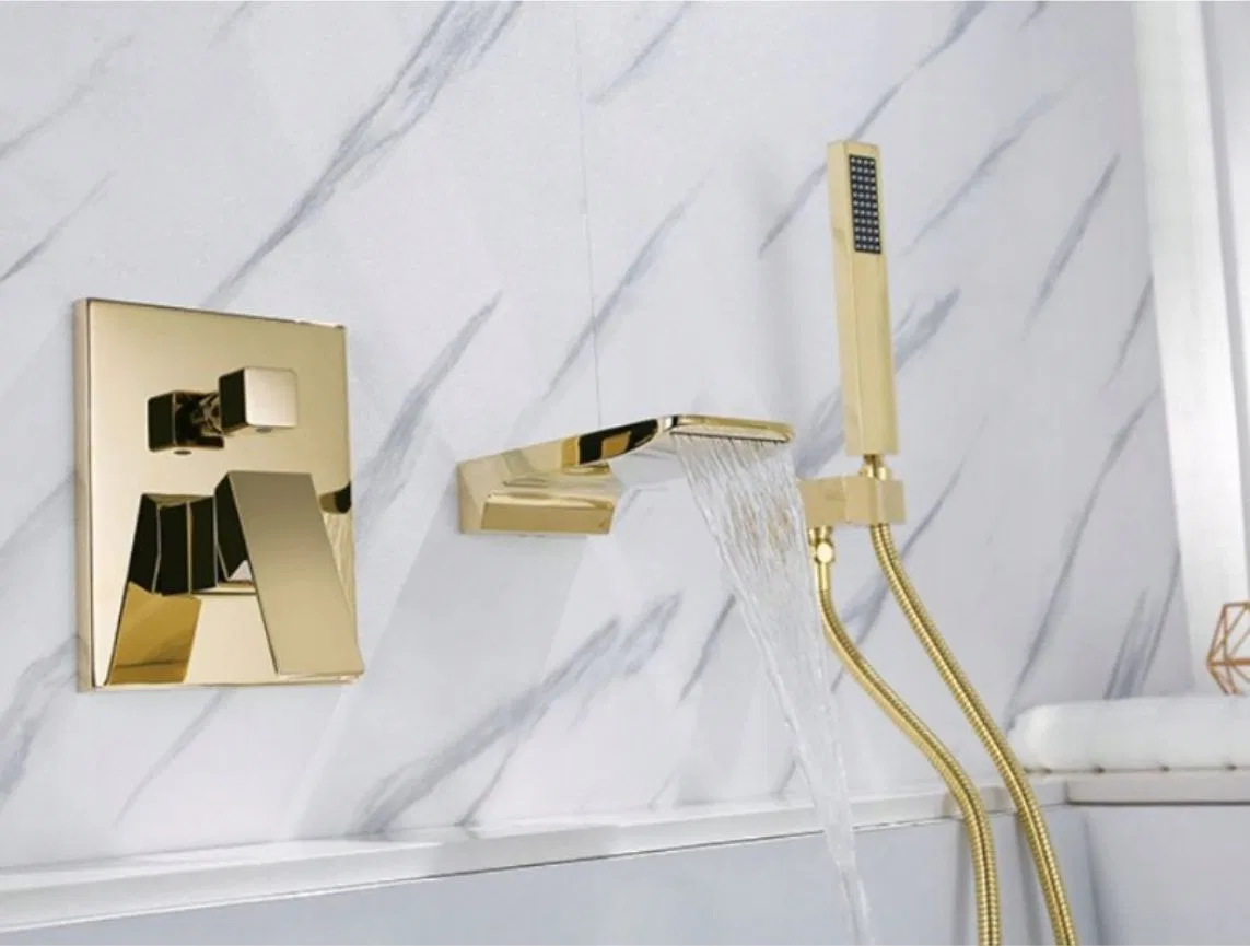 Bateria wannowa PDS Premium Exclusive+ ścienna złoty