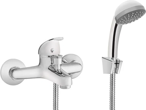 Bateria wannowa Invena Modena ścienne chrom (BW-11-FOS)