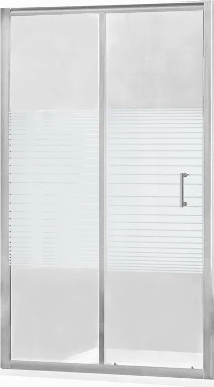 Mexen Mexen Apia drzwi prysznicowe rozsuwane 140 cm, pasy, chrom - 845-140-000-01-20