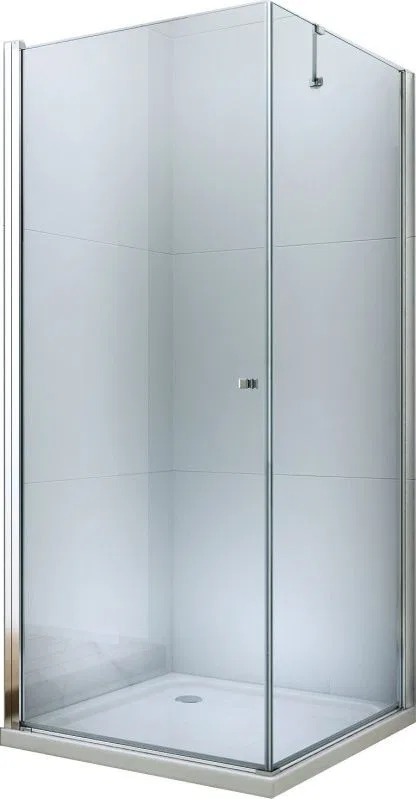 Mexen Mexen Pretoria kabina prysznicowa uchylna 100 x 90 cm, transparent, chrom brodzik Flat - 852-100-090-01-00-4010
