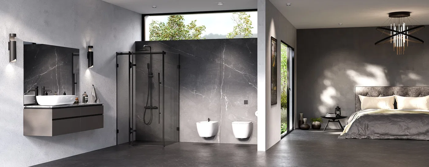 CAB SHOWER SQUARE SN-0001 90X90X190 BLC