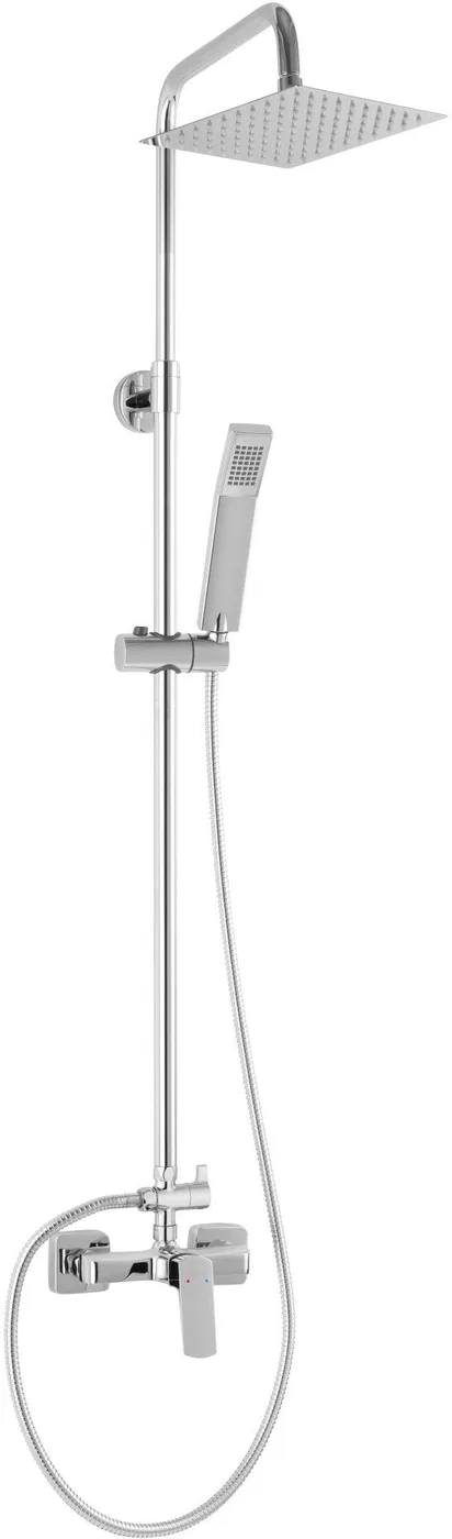 Shower system FERRO LIPPI ECOLOGICA: rain and hand showers, stand, mixer, chrome color.
