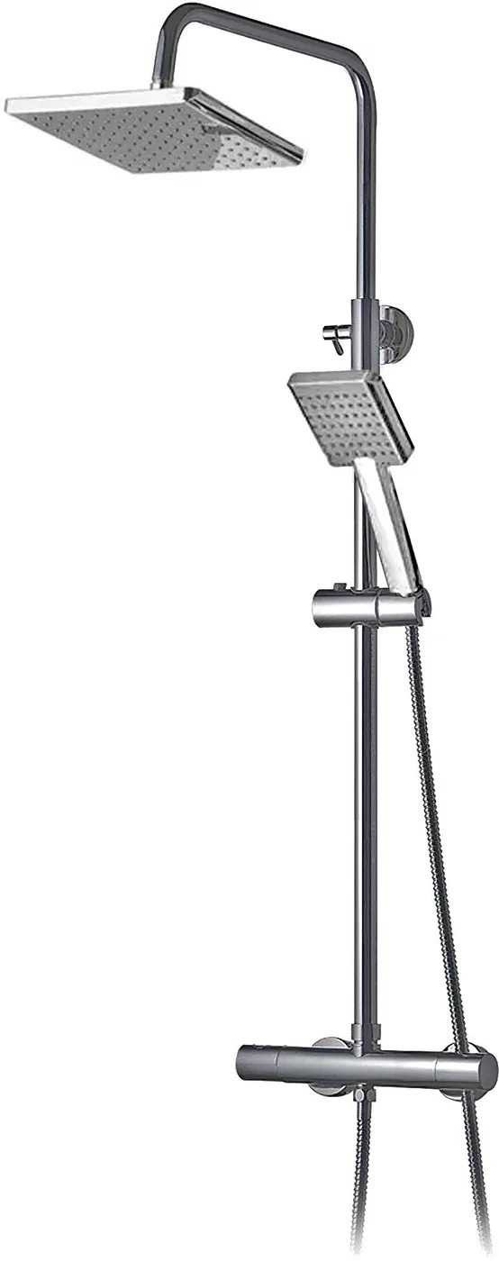 THERMO COLUMN WITH SQUARE SHOWER HEADS