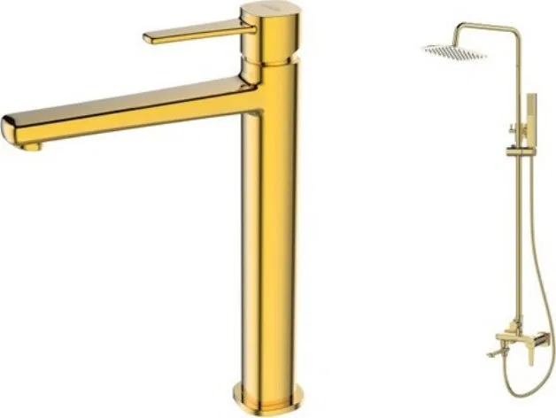 Zestaw prysznicowy Sourcing SHOWER COLUMN GLAMOUR WITH MIXER. GOLD