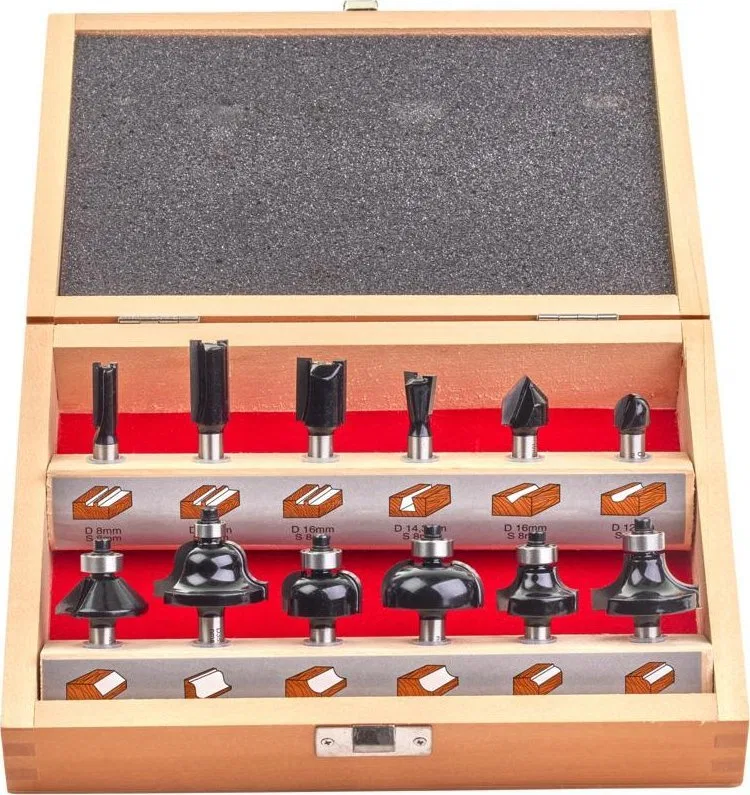 Frezarka Milwaukee MILWAUKEE SHANK CUTTERS 8mm SET of 12 pcs.