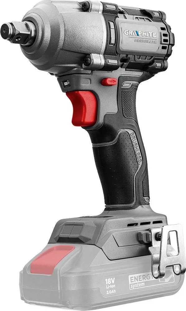 Klucz udarowy Graphite Klucz udarowy bezszczotkowy 450Nm Energy+, 58G038 + akumulator 4 Ah z ładowarką 58GE132