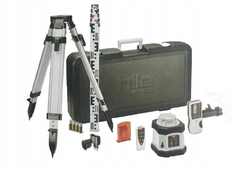 NIWELATOR LASEROWY ROTACYJNY HILE D400 + STATYW + ŁATA