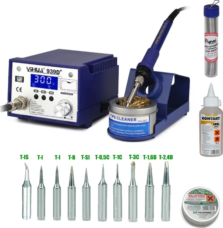 Techrebal Zestaw stacja lutownicza Yihua 939D+ KIT10