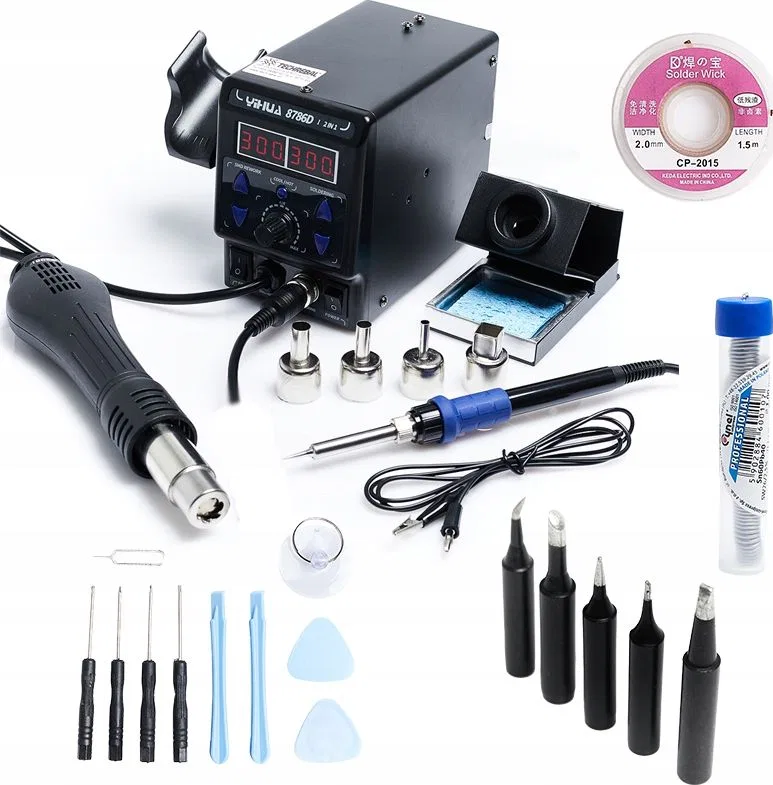 Techrebal Stacja lutownicza Yihua 8786D-I Black KIT6