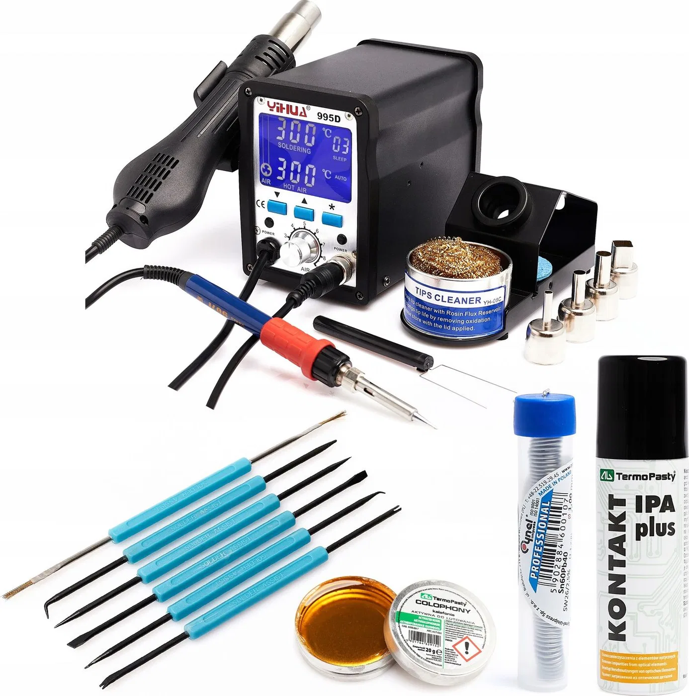 Techrebal Stacja lutownicza 995D+ + KIT 17