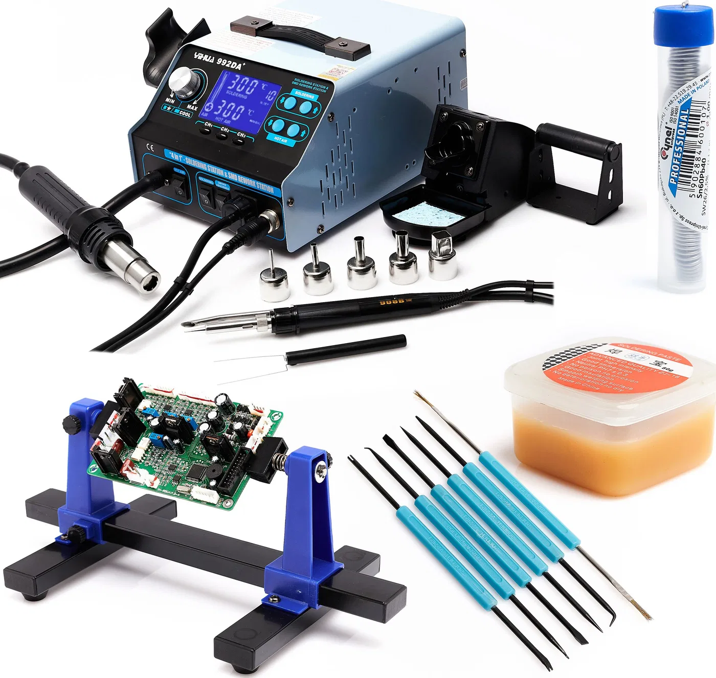 Techrebal Stacja lutownicza Yihua 992DA+ Uchwyt KIT5