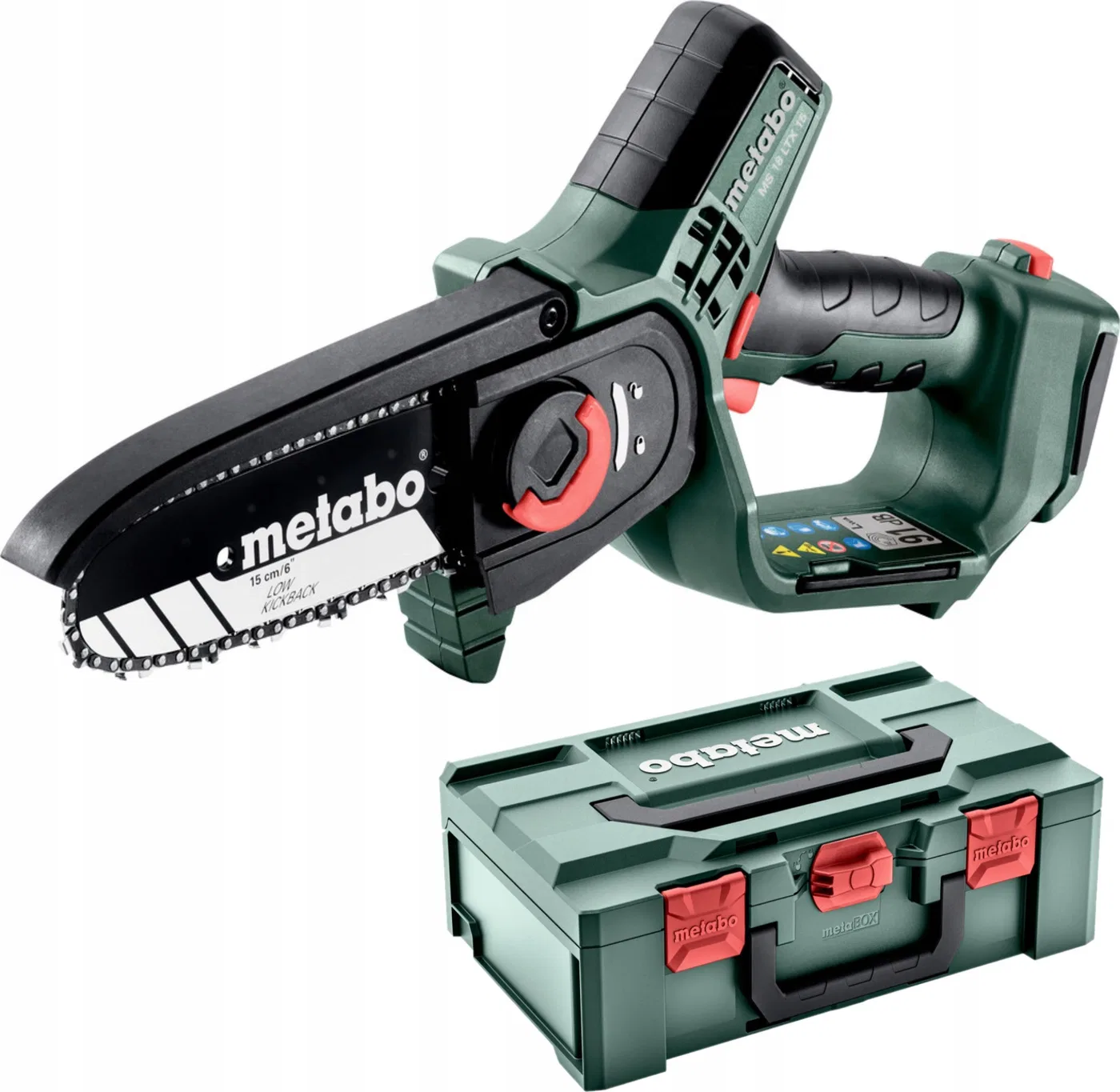 Piła łańcuchowa Metabo PILARKA ÅAÅCUCHOWA AKUMULATOROWA 15CM MS 18 LTX 0*AH