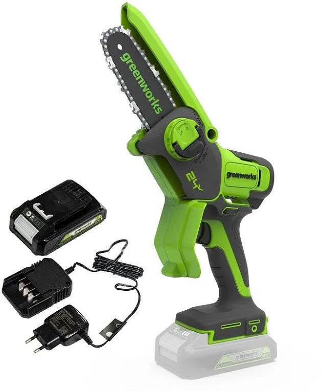 Piła łańcuchowa Greenworks GD24MCS10K2 24 V 10 cm