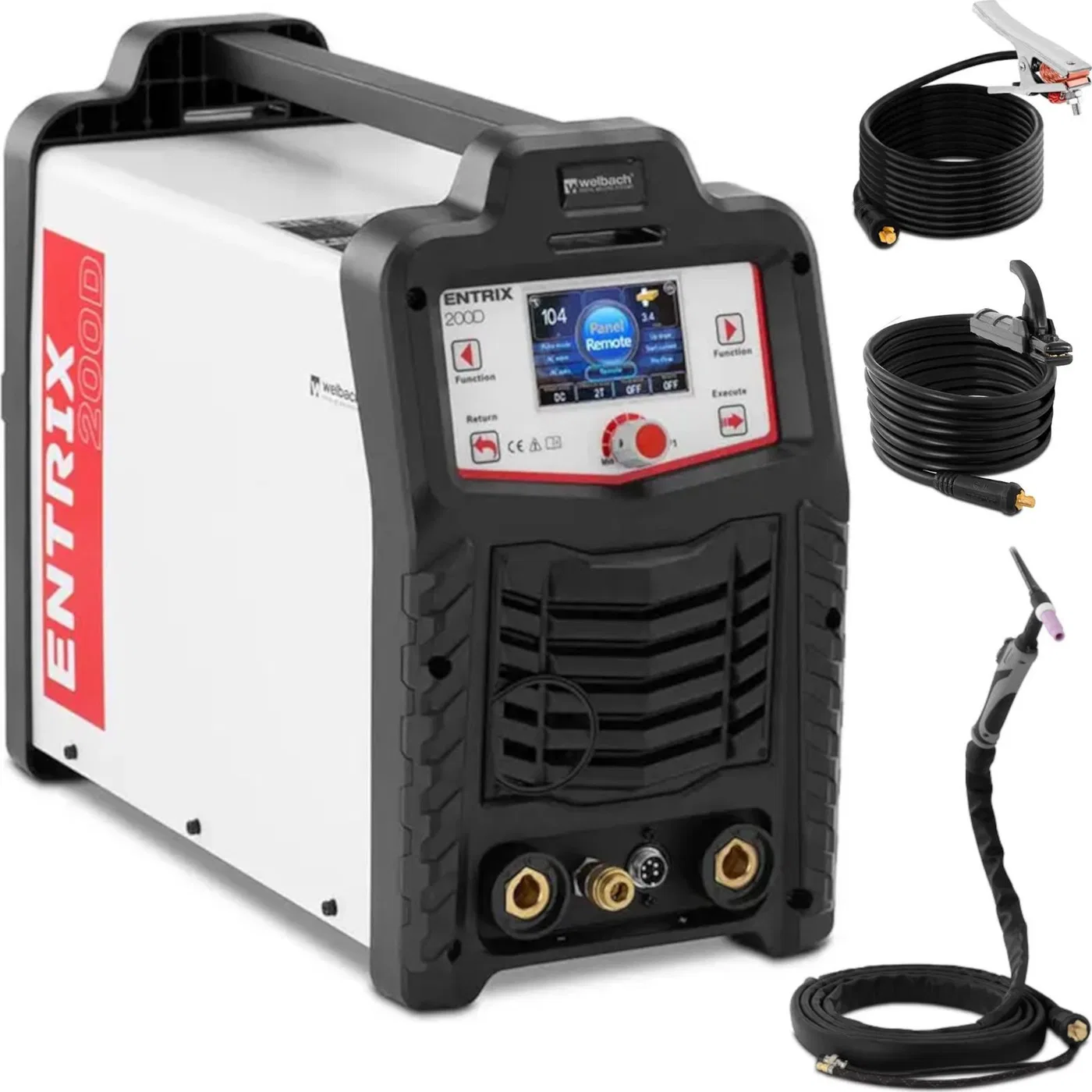 Welbach Spawarka cyfrowa do aluminium ENTRIX TIG MMA HF AC/DC Puls 200A Spawarka cyfrowa do aluminium ENTRIX TIG MMA HF AC/DC Pu