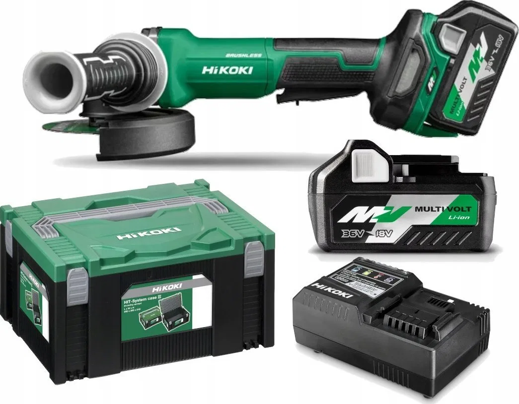 HIKOKI.ANGLE GRINDER.36V G3613DFWQZ 125mm 2x2.5Ah BL MULTIVOLT HITSYSTEM DEAD SWITCH