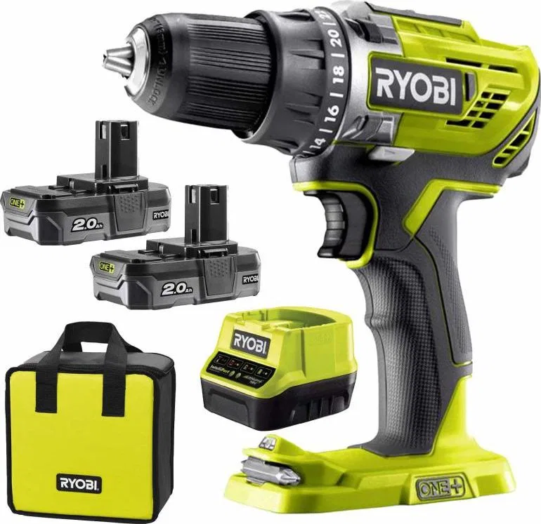 Wiertarko-wkrętarka Ryobi R18PD3-220S 18 V 2 x akumulator 2 Ah